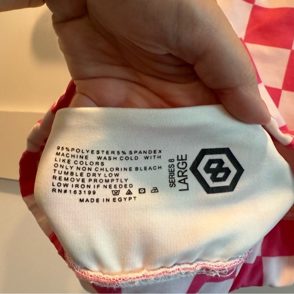 Pink Checkered Women’s Medium Workout Top - Picture 3 of 5